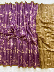 SOFT TUSSAR SILK SAREE WITH BEAUTIFUL PRINT WITH ATTRACTIVE PALLU AND CONTRAST PALLU  WITH TASSAL