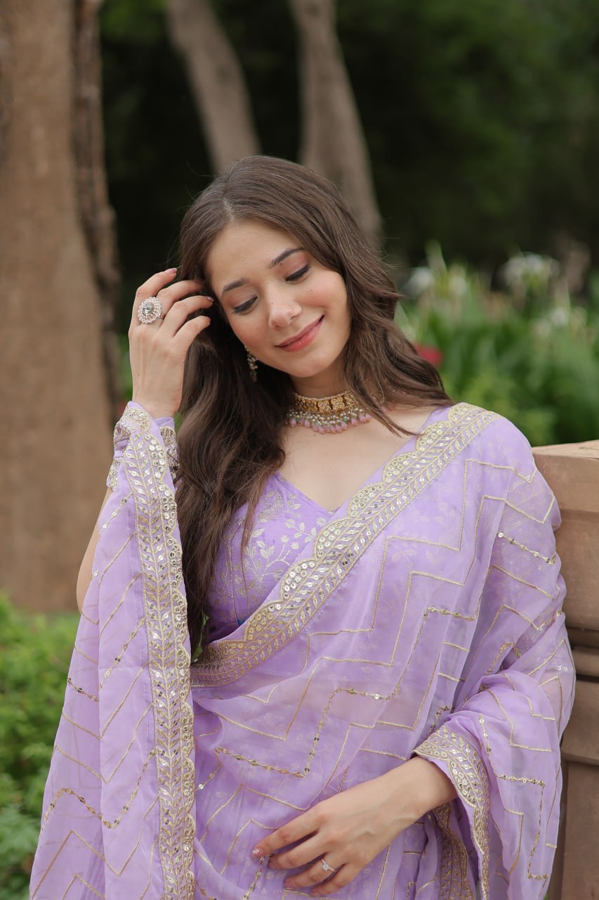 THE JEQUARD LEHENGHA With Golden Embroidered Sequins work LEHENGA CHOLI COLLECTIONS