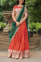 JEQUARD SILK LEHENGA CHOLI WITH DUPATTA COLLECTIONS