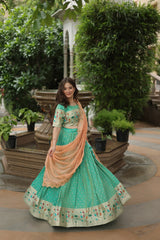 JEQUARD SILK LEHENGA CHOLI WITH DUPATTA COLLECTIONS