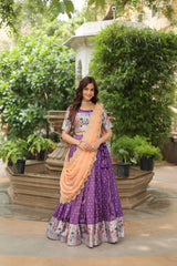 JEQUARD SILK LEHENGA CHOLI WITH DUPATTA COLLECTIONS
