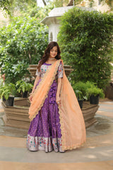JEQUARD SILK LEHENGA CHOLI WITH DUPATTA COLLECTIONS