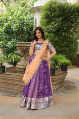 JEQUARD SILK LEHENGA CHOLI WITH DUPATTA COLLECTIONS