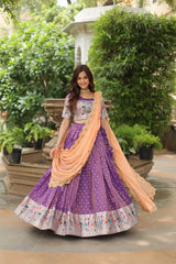 JEQUARD SILK LEHENGA CHOLI WITH DUPATTA COLLECTIONS