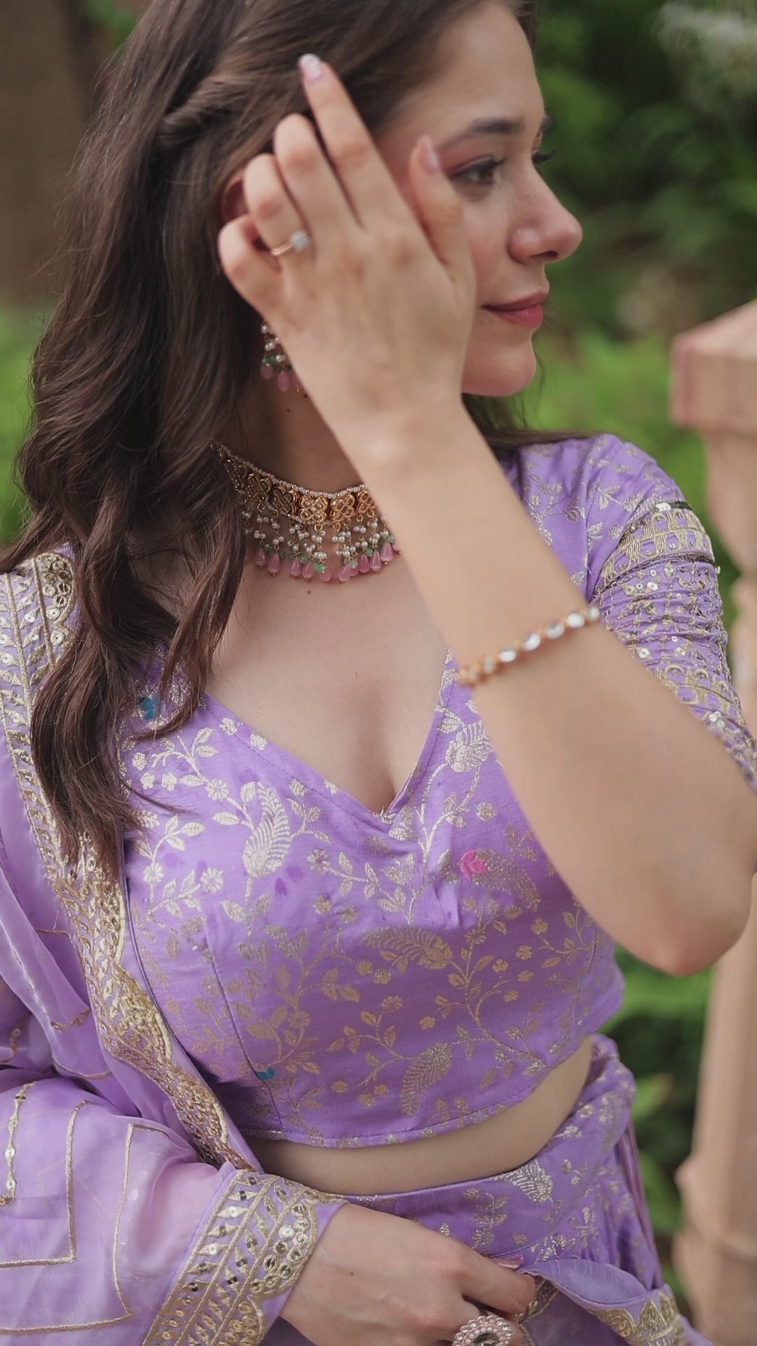 THE JEQUARD LEHENGHA With Golden Embroidered Sequins work LEHENGA CHOLI COLLECTIONS