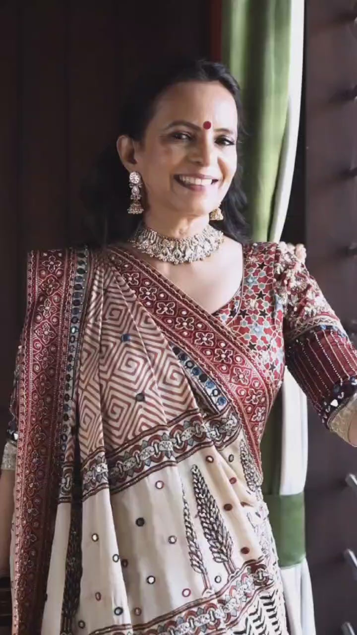 Multy Lehenga Choli With Mirror Work And Attached Pink Dupatta