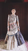 BLUE CREAM Lehenga Choli With Mirror Work And Attached Blue Dupatta