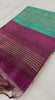SOFT TUSSAR SILK SAREE WITH BEAUTIFUL PRINT WITH ATTRACTIVE PALLU AND CONTRAST PALLU  WITH TASSAL