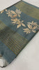 SOFT TUSSAR SILK SAREE WITH BEAUTIFUL PRINT WITH ATTRACTIVE PALLU AND CONTRAST PALLU  WITH TASSAL