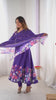 PURE SOFT ORGANJA SILK FABRIC FULLY FLAIR KALI PATTERN AND CANVAS PATTA WITH DUPPTA SET ,PENT READY TO WEAR