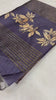 SOFT TUSSAR SILK SAREE WITH BEAUTIFUL PRINT WITH ATTRACTIVE PALLU AND CONTRAST PALLU  WITH TASSAL