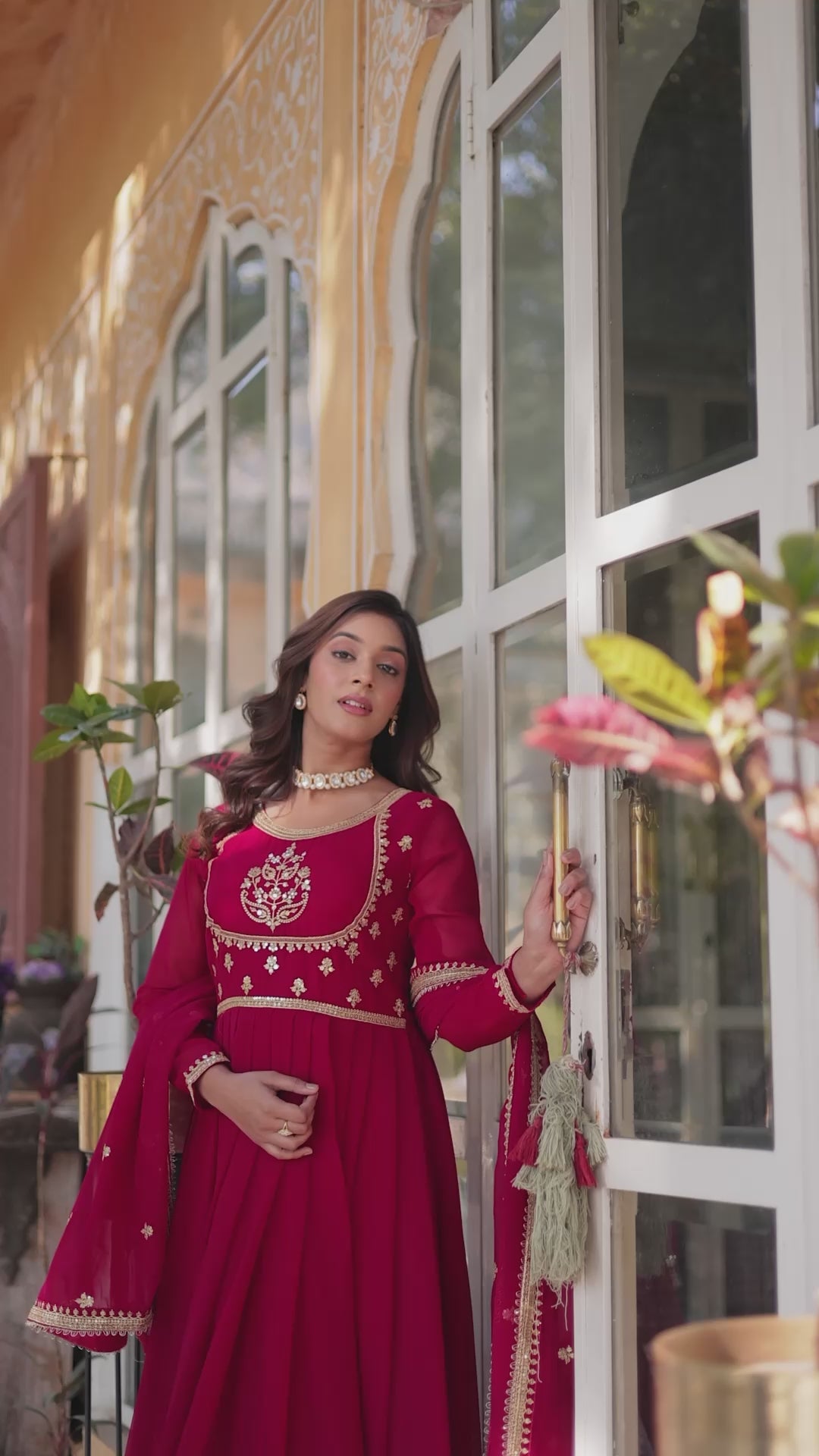WOMEN DESIGNER EMBROIDERED GOWN WITH DUPATTA