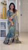 SOFT TUSSAR SILK SAREE WITH BEAUTIFUL PRINT WITH ATTRACTIVE PALLU AND CONTRAST PALLU  WITH TASSAL