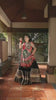 BLACK Lehenga Choli With Mirror Work And Attached RED Dupatta